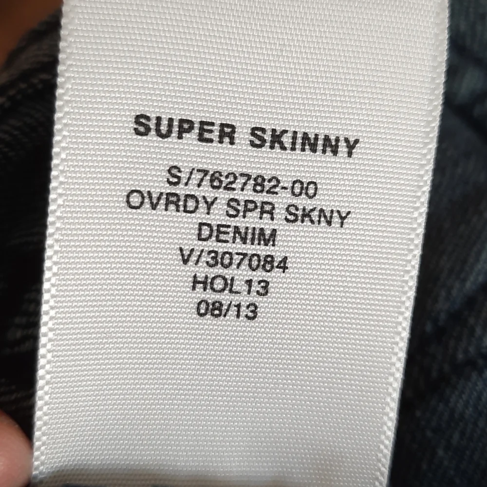 Gap Kids 12 Slim Super Skinny Denim Jeans Dark Wash Blue